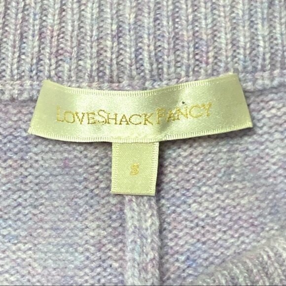 LoveShackFancy Tristan Pant in Purple, Wool Cashmere, Size Small - Picture 12 of 16